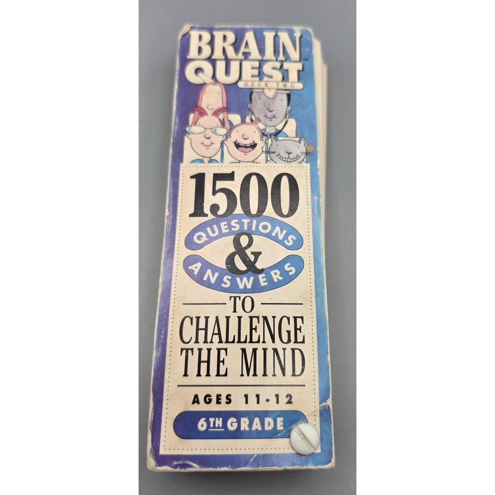 Brain Quest Deck Two 6th Grade Ages 11-12 1500 Q&A Workman Educational Cards